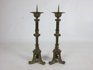 Pair of Gothic candlesticks