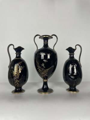 Set of Three Aesthetic Movement Vases