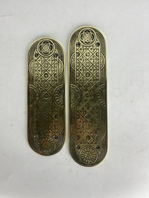 Pair of Aesthetic Movement finger plates by William Tonks