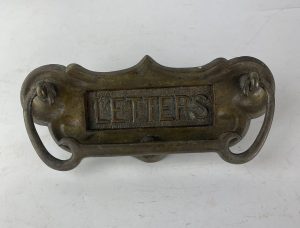 Victorian letter box and knocker